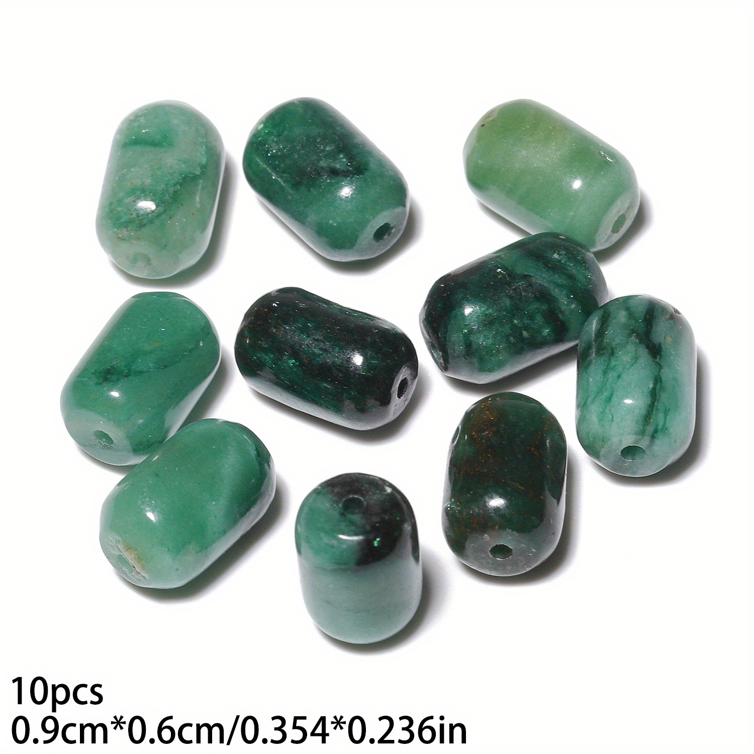 10pcs Small Bucket Shaped Stone Beads for DIY Crafting